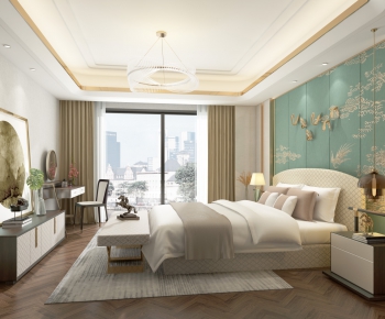 New Chinese Style Bedroom-ID:220666392