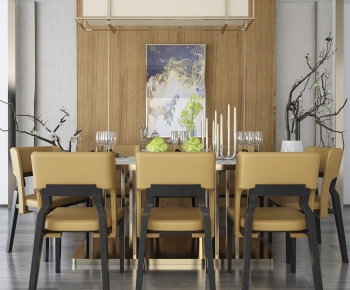 New Chinese Style Dining Table And Chairs-ID:490061394
