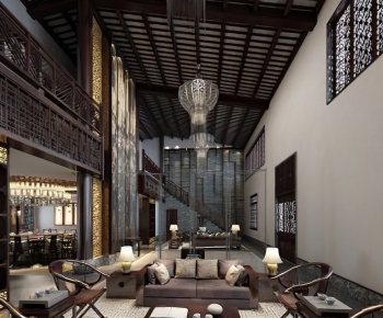 New Chinese Style A Living Room-ID:356927412