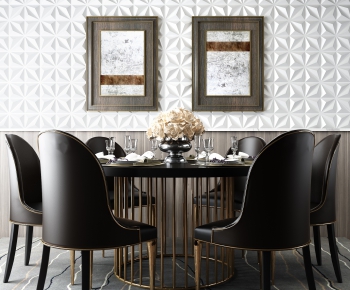 Modern Dining Table And Chairs-ID:609380738