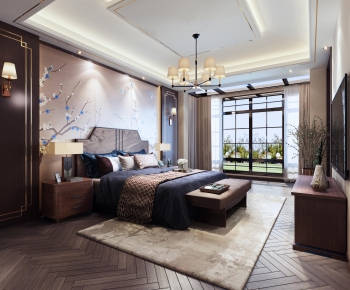 New Chinese Style Bedroom-ID:566110411