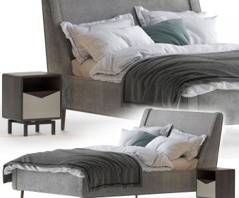 Modern Double Bed-ID:604806871