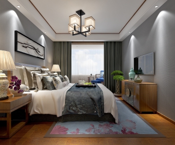 New Chinese Style Bedroom-ID:786876257