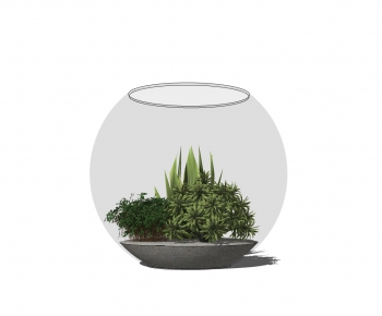Modern Potted Green Plant-ID:407235475