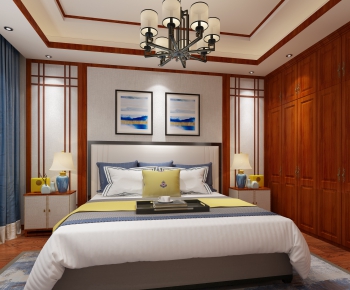New Chinese Style Bedroom-ID:896984129