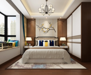 New Chinese Style Bedroom-ID:324352385