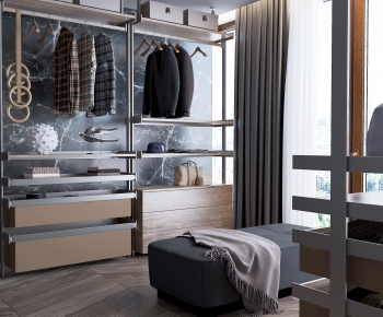 Modern Clothes Storage Area-ID:402047192