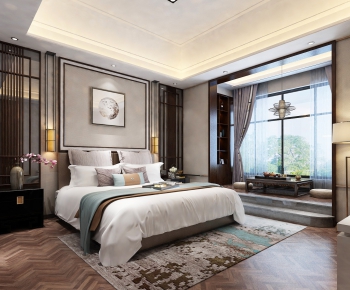 New Chinese Style Bedroom-ID:529865322