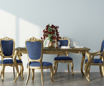 American Style Simple European Style Dining Table And Chairs-ID:306621444