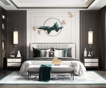 New Chinese Style Bedroom-ID:256265693