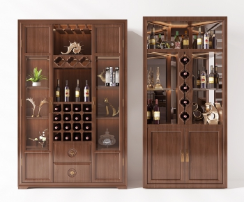 New Chinese Style Wine Cabinet-ID:512346481