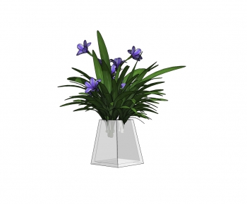 Modern Potted Green Plant-ID:802922536