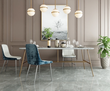 Modern Dining Table And Chairs-ID:383897756