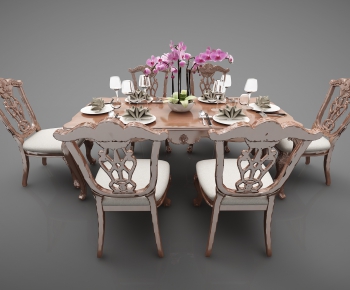 European Style Dining Table And Chairs-ID:818638732