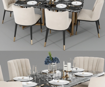 European Style Dining Table And Chairs-ID:689361693