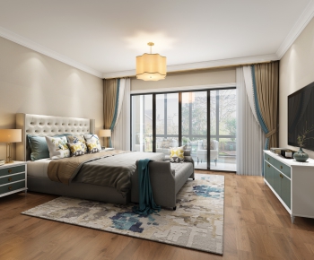 Simple European Style Bedroom-ID:851796483