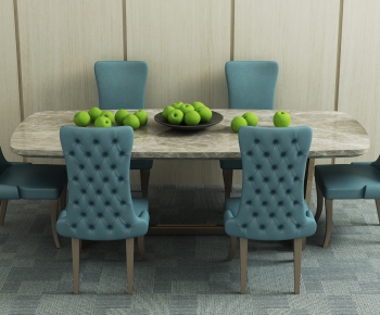 American Style Dining Table And Chairs-ID:661581116