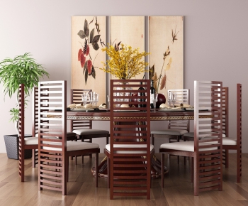 New Chinese Style Dining Table And Chairs-ID:949315522