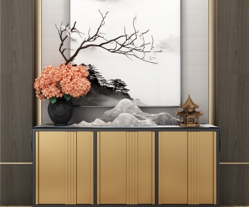 New Chinese Style Side Cabinet/Entrance Cabinet-ID:197249775
