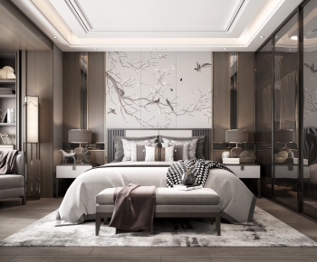New Chinese Style Bedroom-ID:253924984
