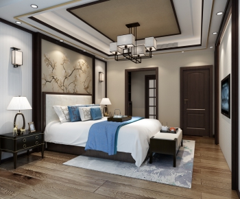 New Chinese Style Bedroom-ID:348000377