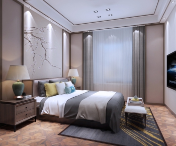 New Chinese Style Bedroom-ID:215029282