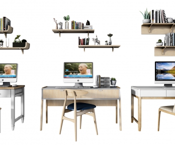 Modern Computer Desk And Chair-ID:265289746