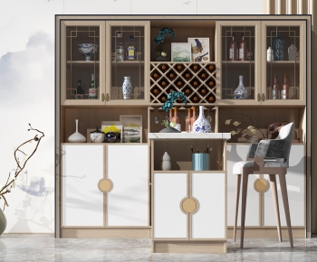 New Chinese Style Wine Cabinet-ID:995848272