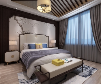 New Chinese Style Bedroom-ID:990533299