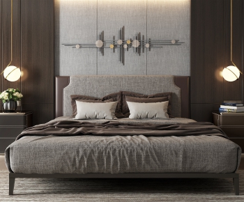 Modern Double Bed-ID:966705999