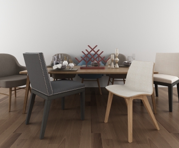 Nordic Style Dining Table And Chairs-ID:149324438