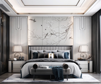 New Chinese Style Bedroom-ID:851407611