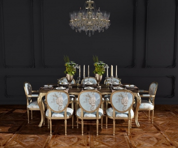 European Style Dining Table And Chairs-ID:391234994