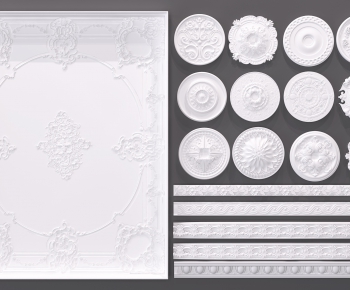 European Style Plaster Carved Top Plate-ID:522128415