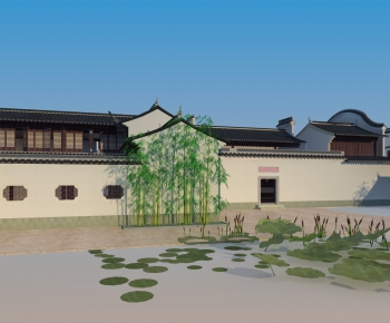 Chinese Style Building Appearance-ID:696803268
