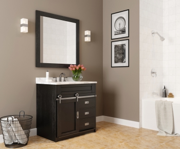 American Style Bathroom Cabinet-ID:550178529