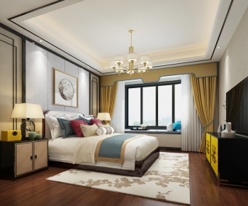 New Chinese Style Bedroom-ID:934797379