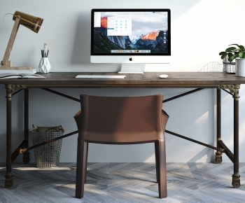 Modern Computer Desk And Chair-ID:584749346