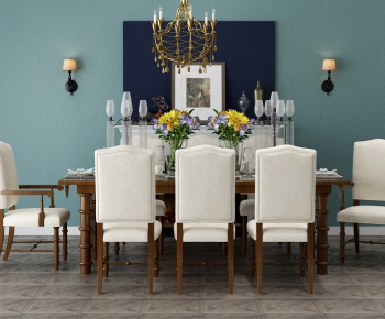 American Style Dining Table And Chairs-ID:972936686