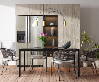 Modern Dining Table And Chairs-ID:354558128
