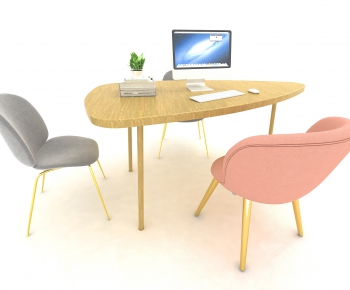 Modern Computer Desk And Chair-ID:758677966