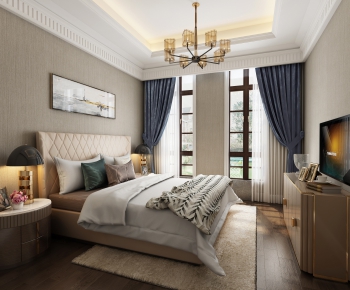 New Chinese Style Bedroom-ID:377656728