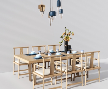 New Chinese Style Dining Table And Chairs-ID:393680274