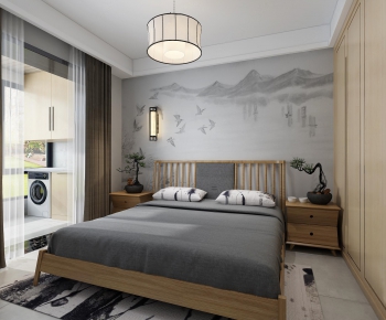 New Chinese Style Bedroom-ID:268659398