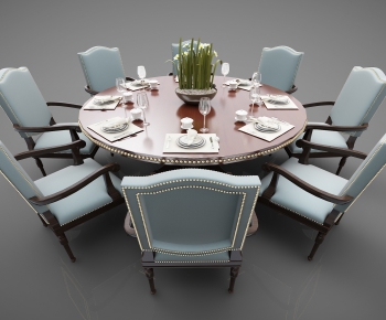 American Style Dining Table And Chairs-ID:983559113