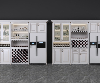 Simple European Style Wine Cabinet-ID:335325835