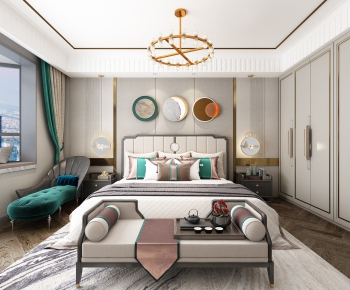 New Chinese Style Bedroom-ID:745354245