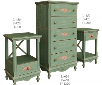 American Style Idyllic Style Chest Of Drawers-ID:887304412