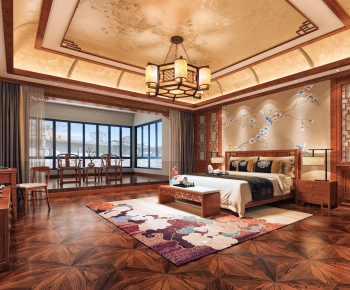New Chinese Style Bedroom-ID:917679421
