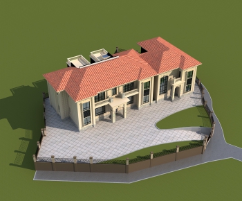 Simple European Style Architectural Bird's-eye View Planning-ID:154928482
